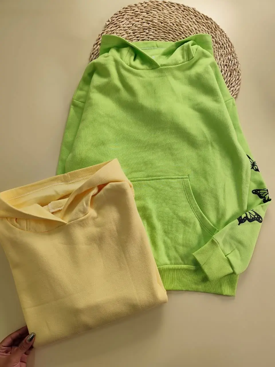 هودی تک رنگی Butterfly
