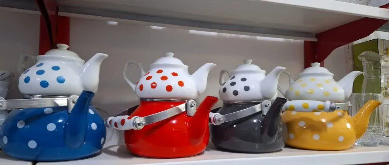 قوری چینی کتری لعابی ✅
