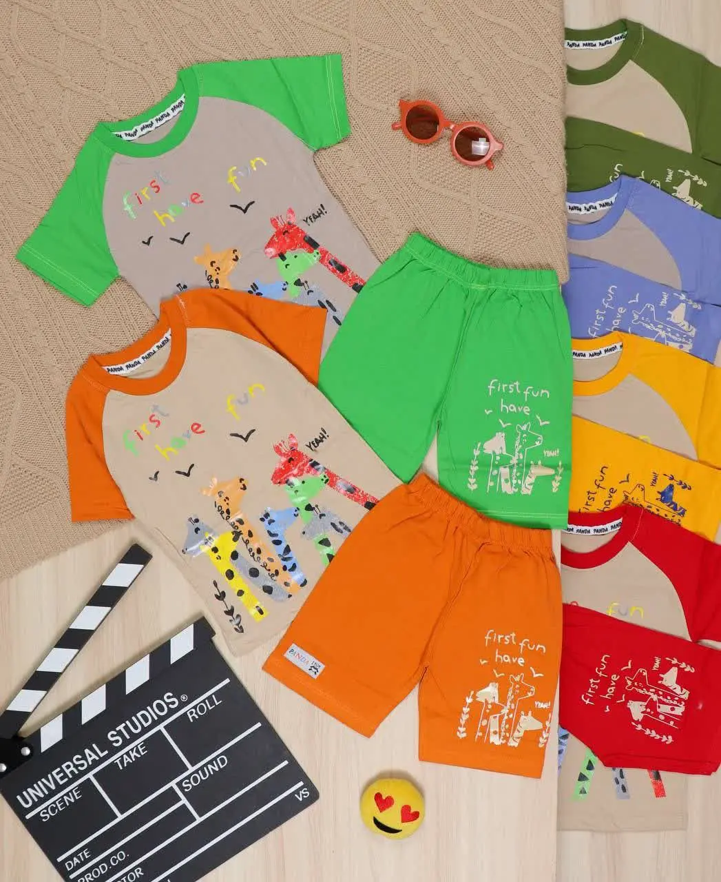 👫تیشرت و شلوارک چاپ زرافه👫
