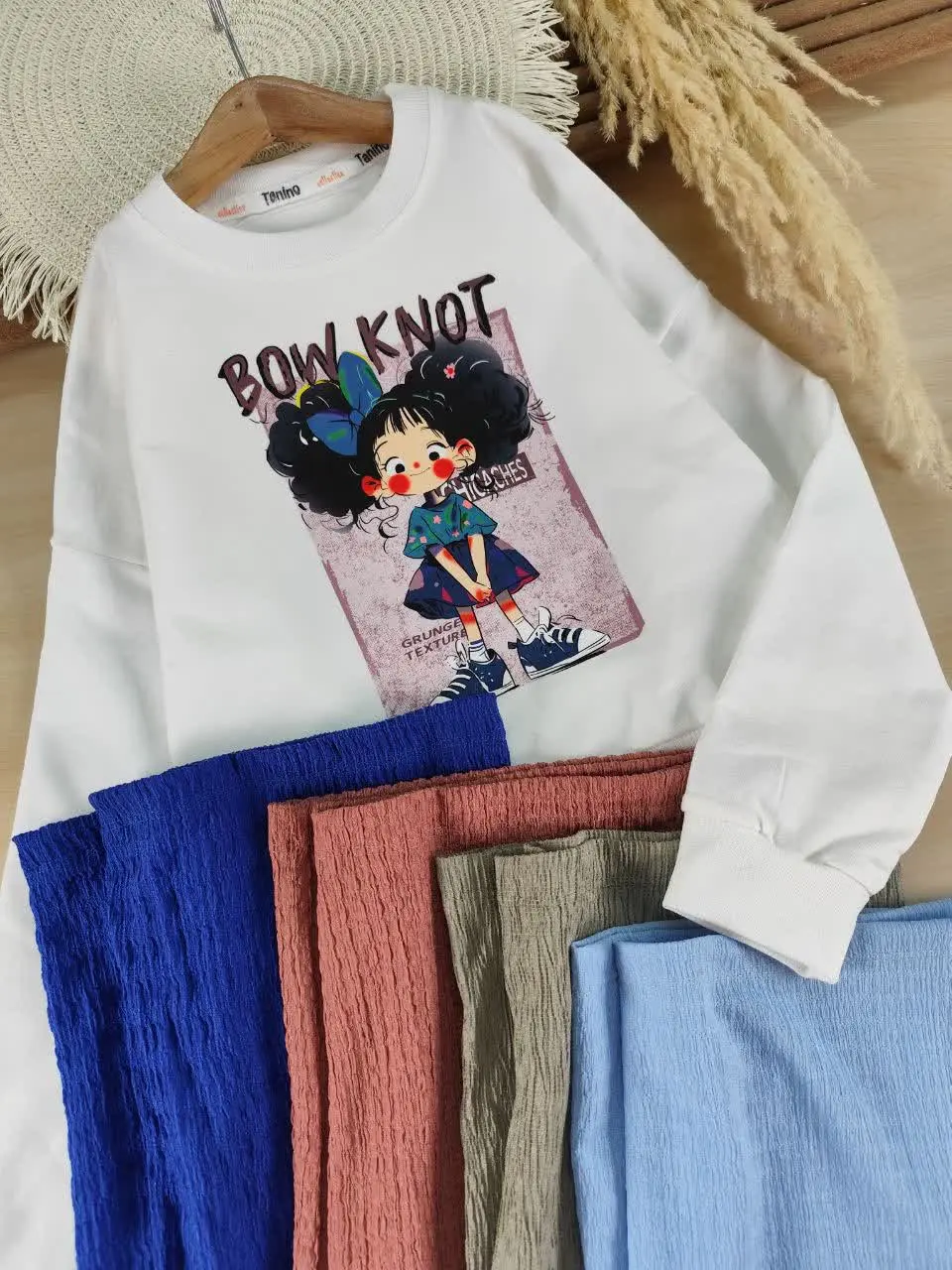 کراپ و شلوار bow knot