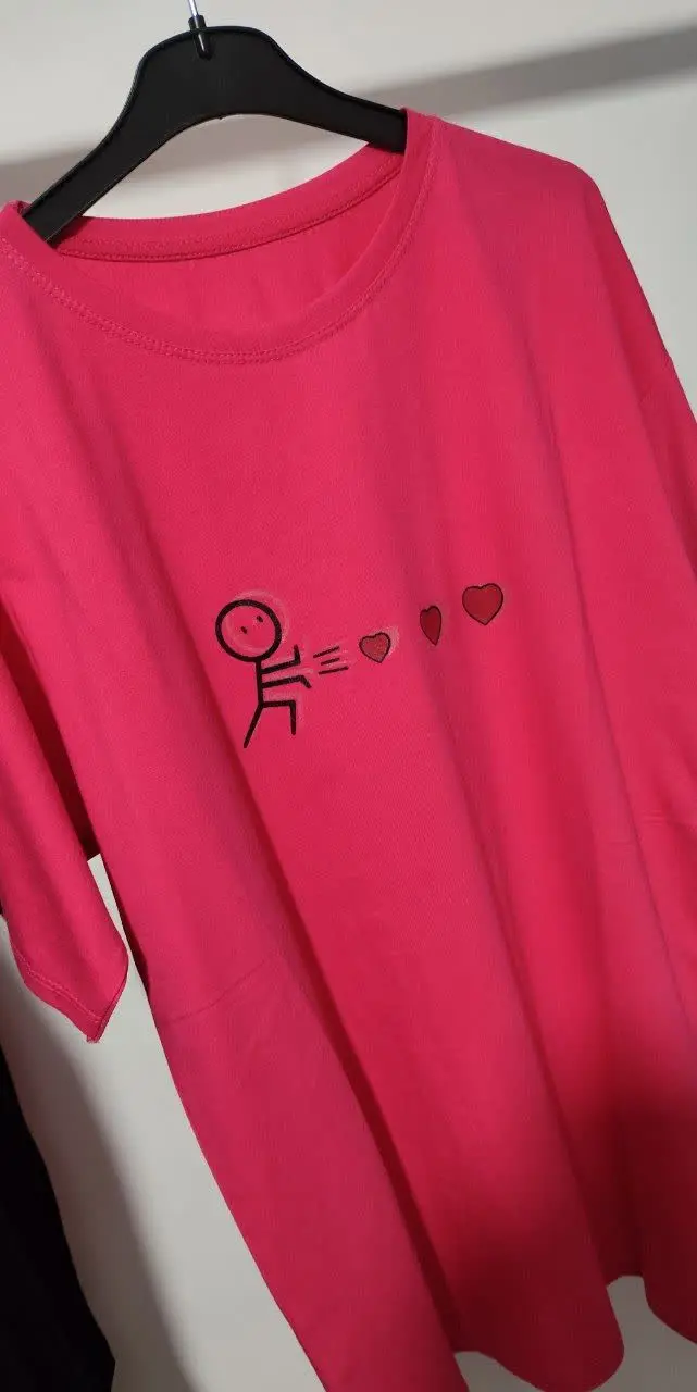 🍃 تیشرت لانگ قلبی😍😍😍
