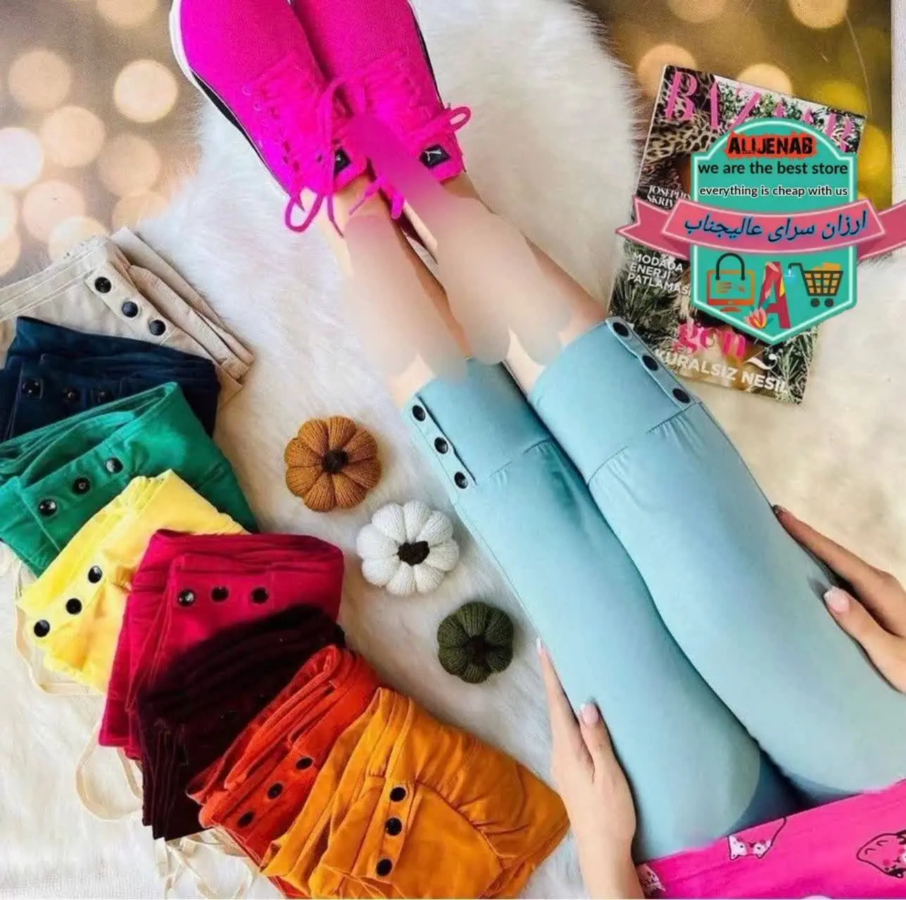 ❤️شلوارک دمپا دکمه
