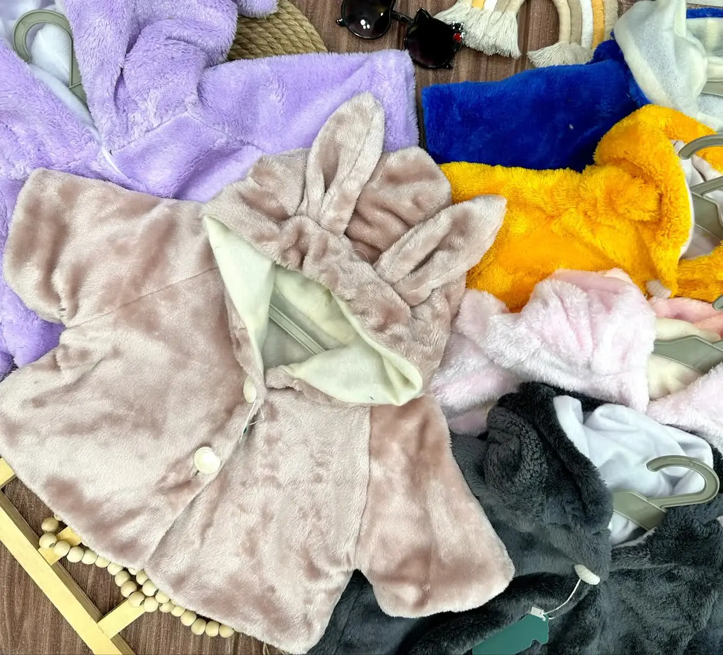 👫شنل دخترانه پولیشی کلاه خرگوشی ✅
