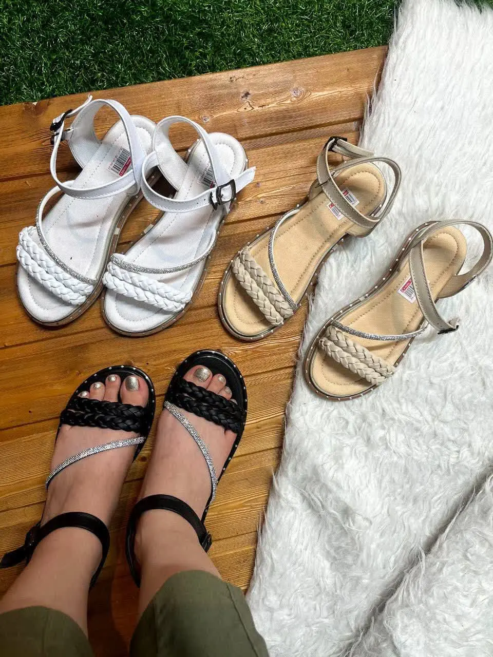 ✌️😍کفش زیره pvc بافتی 
