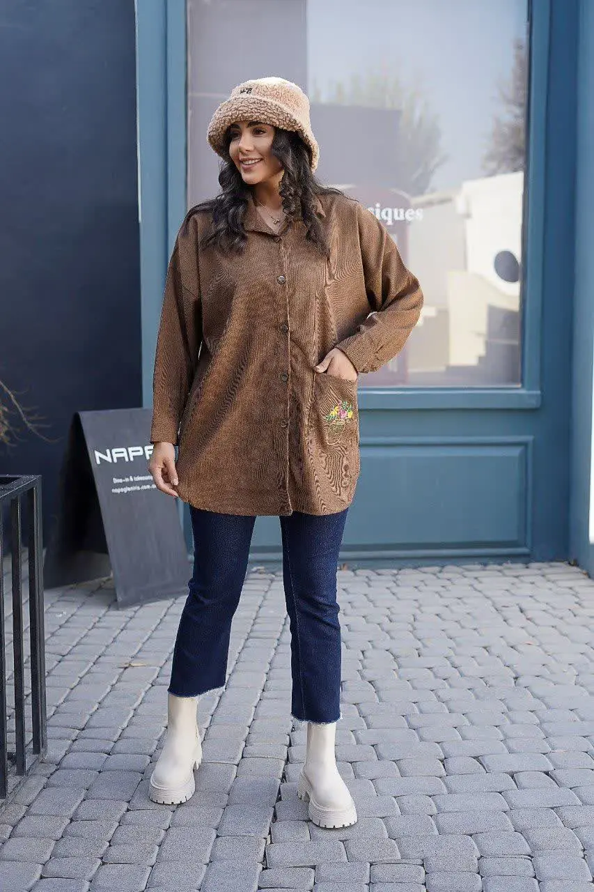 💥💥شومیزمخمل جیب گلدوزی