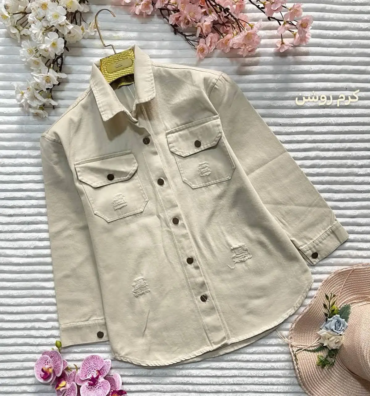 ✅شومیز مانتو کتان جنس پارچه...