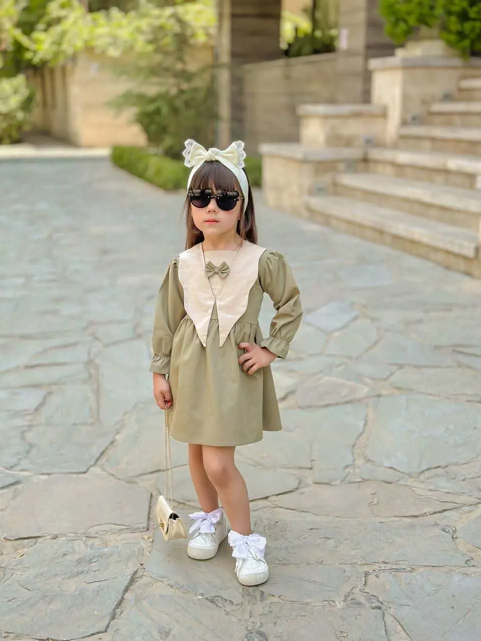 🌸پیراهن دخترانه طرح یکتا🌸