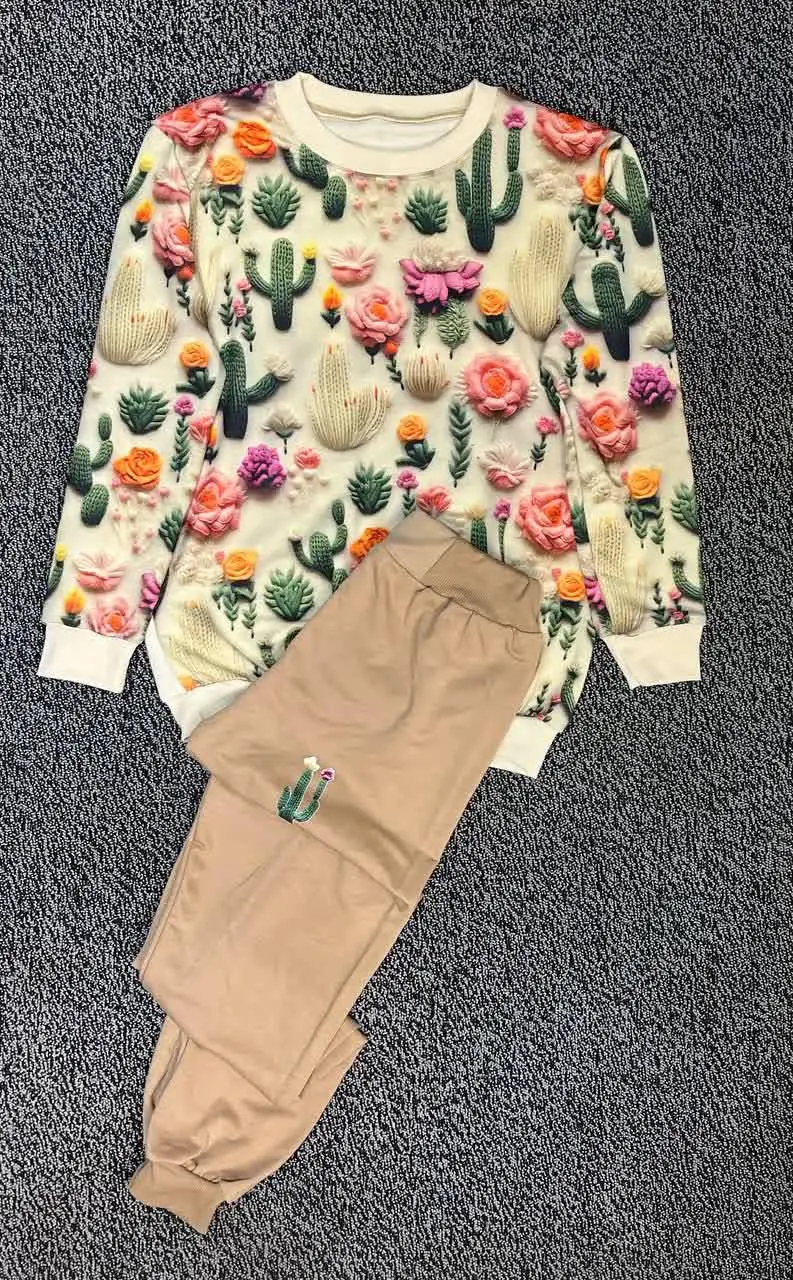 🖋نام: ست بلوز شلوار کاکتوس
