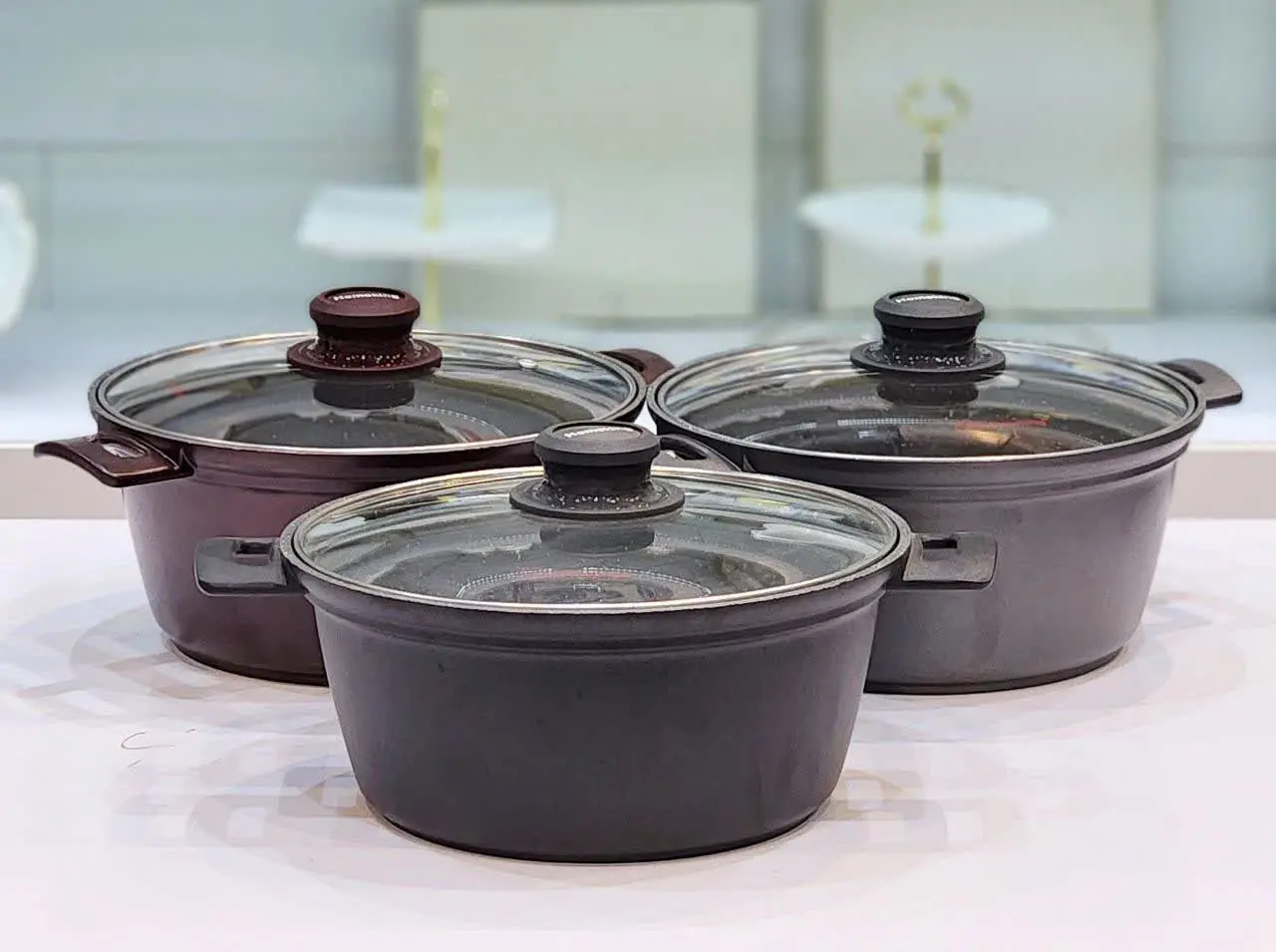 ✅ قابلمه چدن گرانیتی سایز ۲۴ Homeking 
