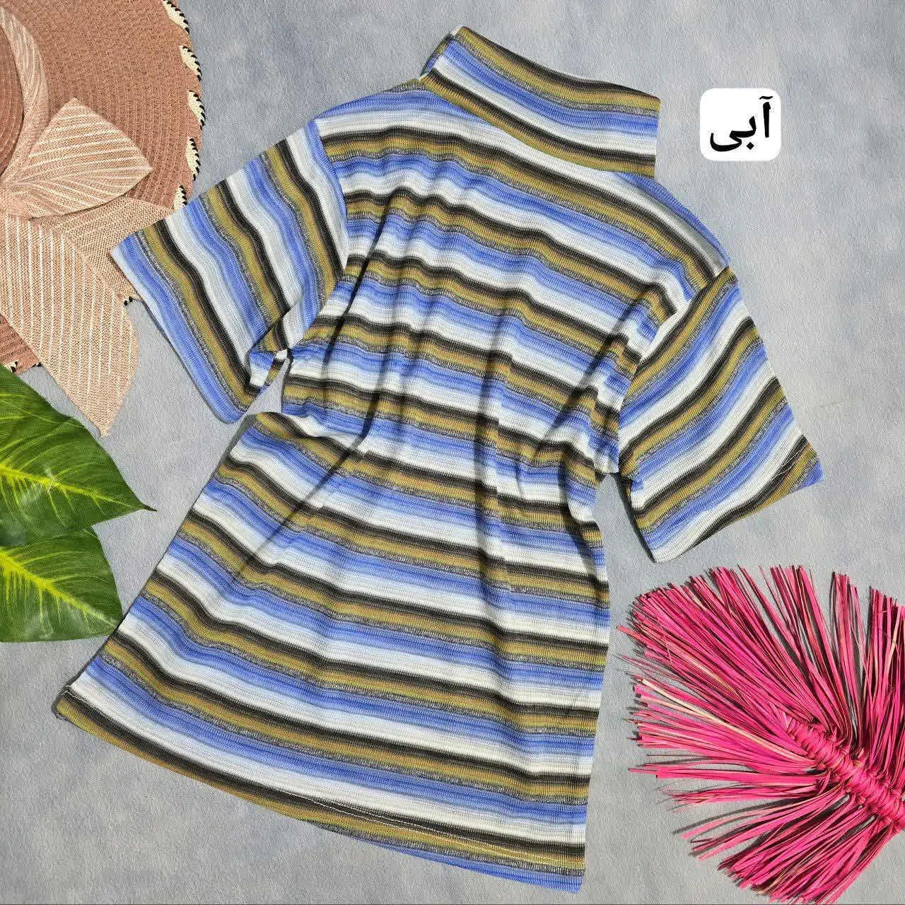👚نام: تیشرت راه راه یقه ایستاده
