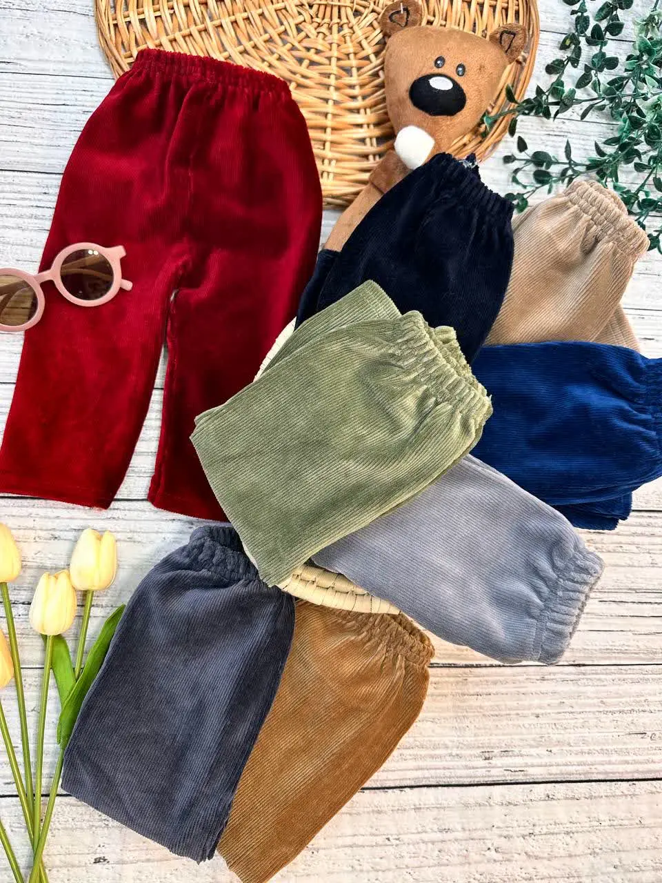 شلوار تک مخمل کبریتی نوزادی...