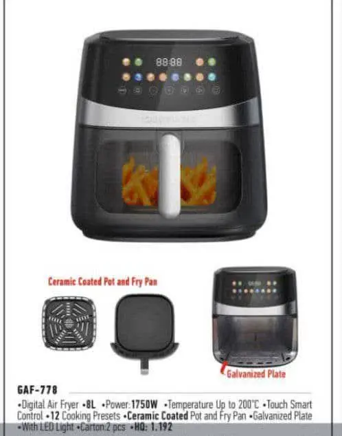 سرخکن ۸ لیتر گوسونیک، داخل تمام 
