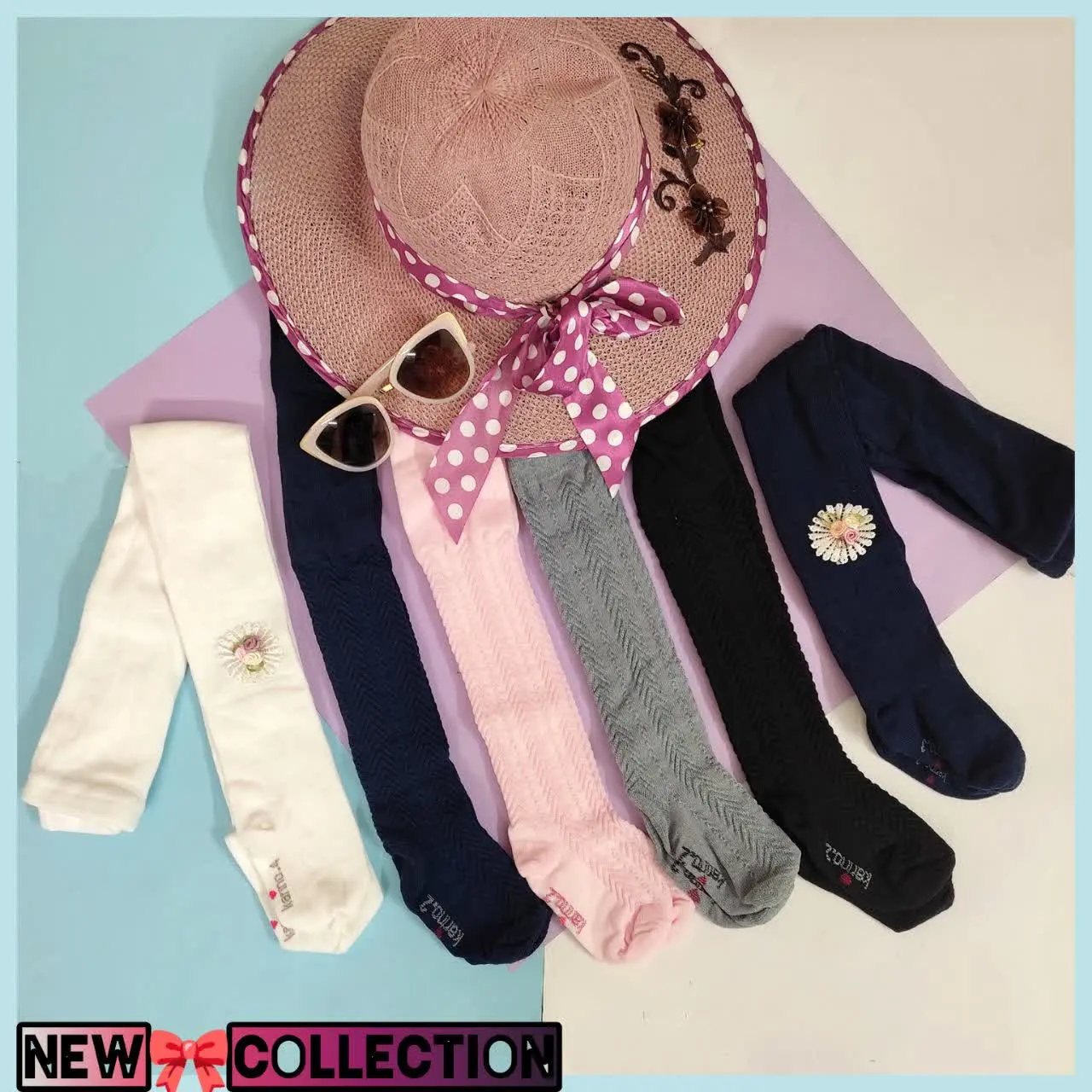 جوراب_شلواری ساده و حصیری
