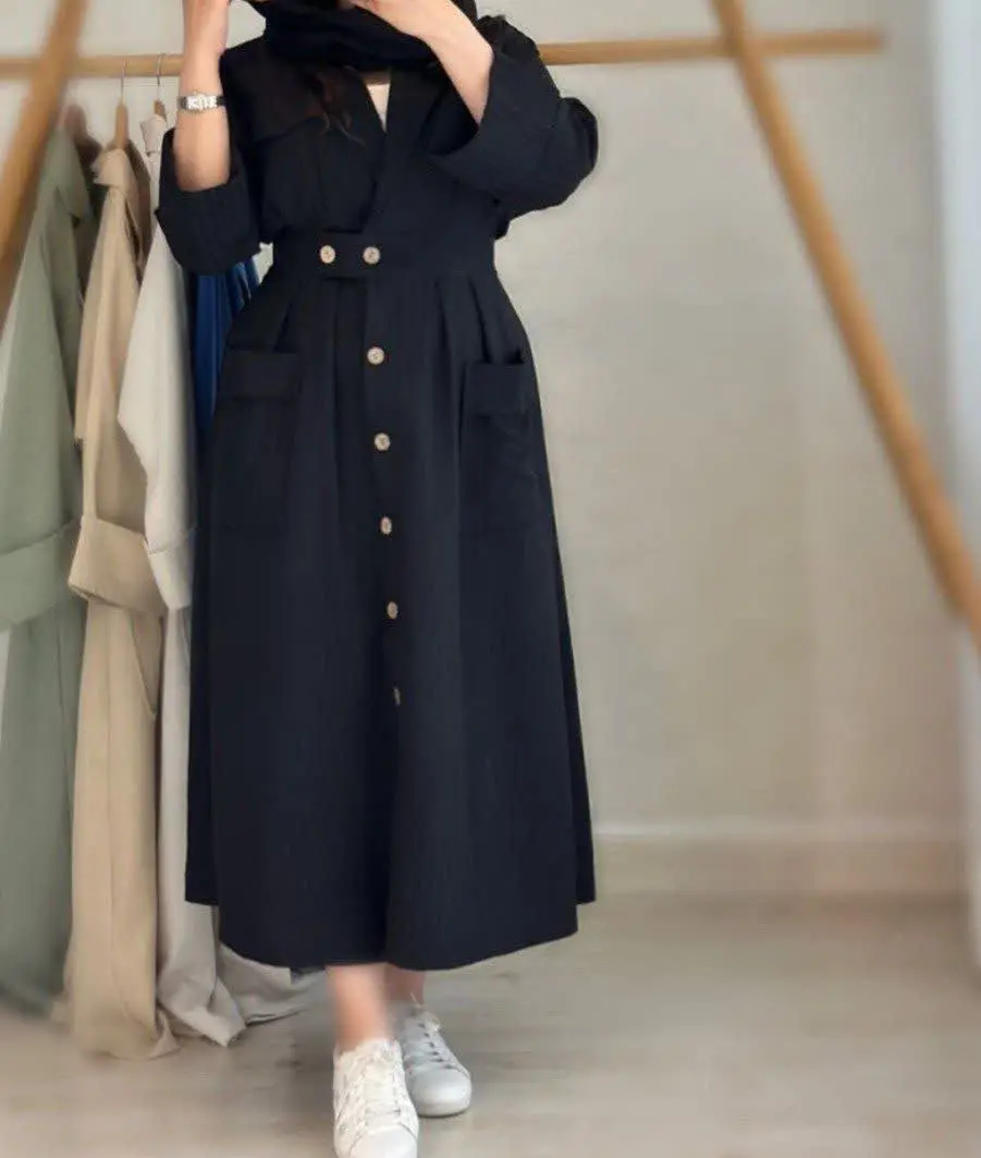 👚 نام: مانتو دکمه دار غنچه ✅