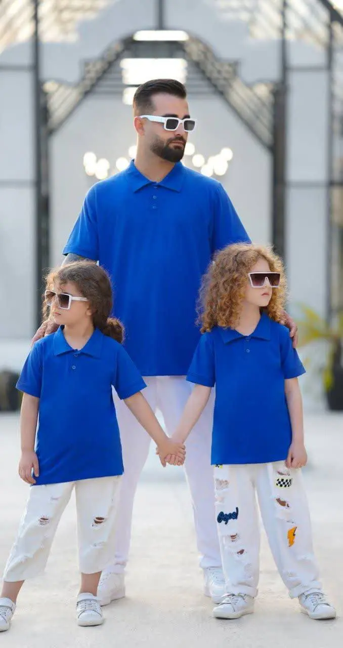 💚🌸اسم: پولو‌شرت ست خانوادگیrainbow NZDE💚
