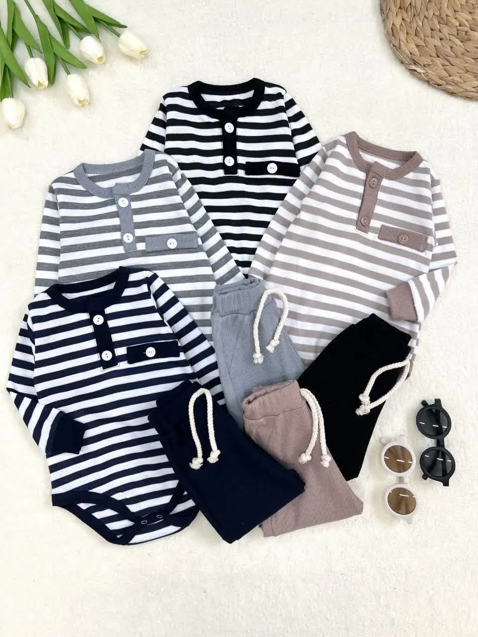 بادی شلوار راه راه