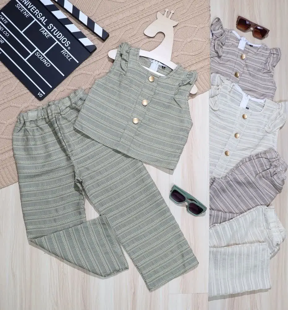 👫کراپ و شلوار دخترانه کوک دوزی👫
