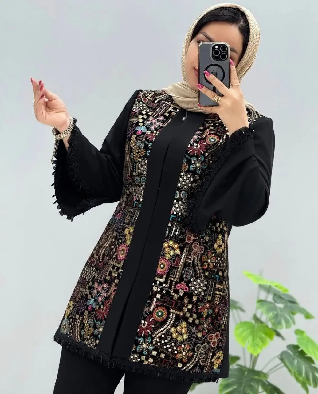 مانتو کتی مزونی یقه آرشال
