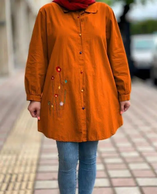 نام: مانتو دکمه رنگی
