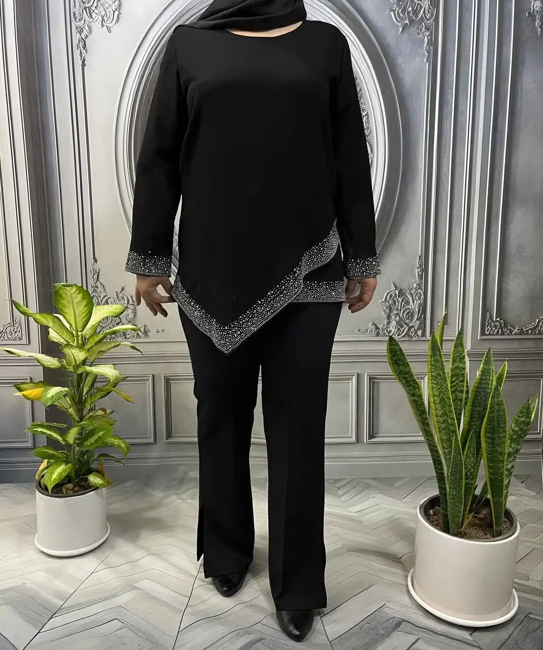 🖋نام: شومیز مجلسی پایین نگینی
