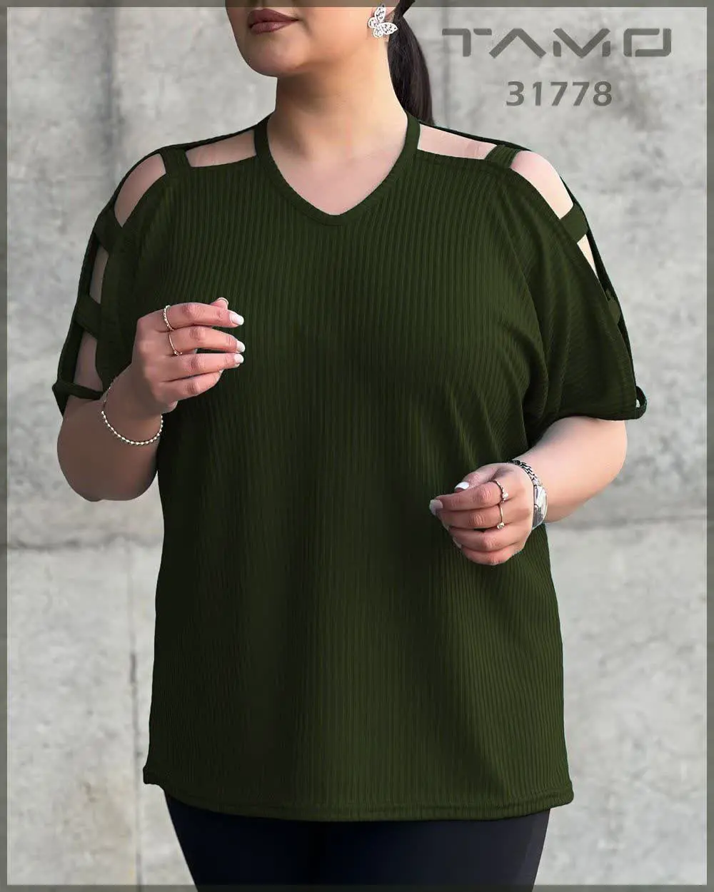 🔸 تی شرت آستین نردبانی آکاردئونی
