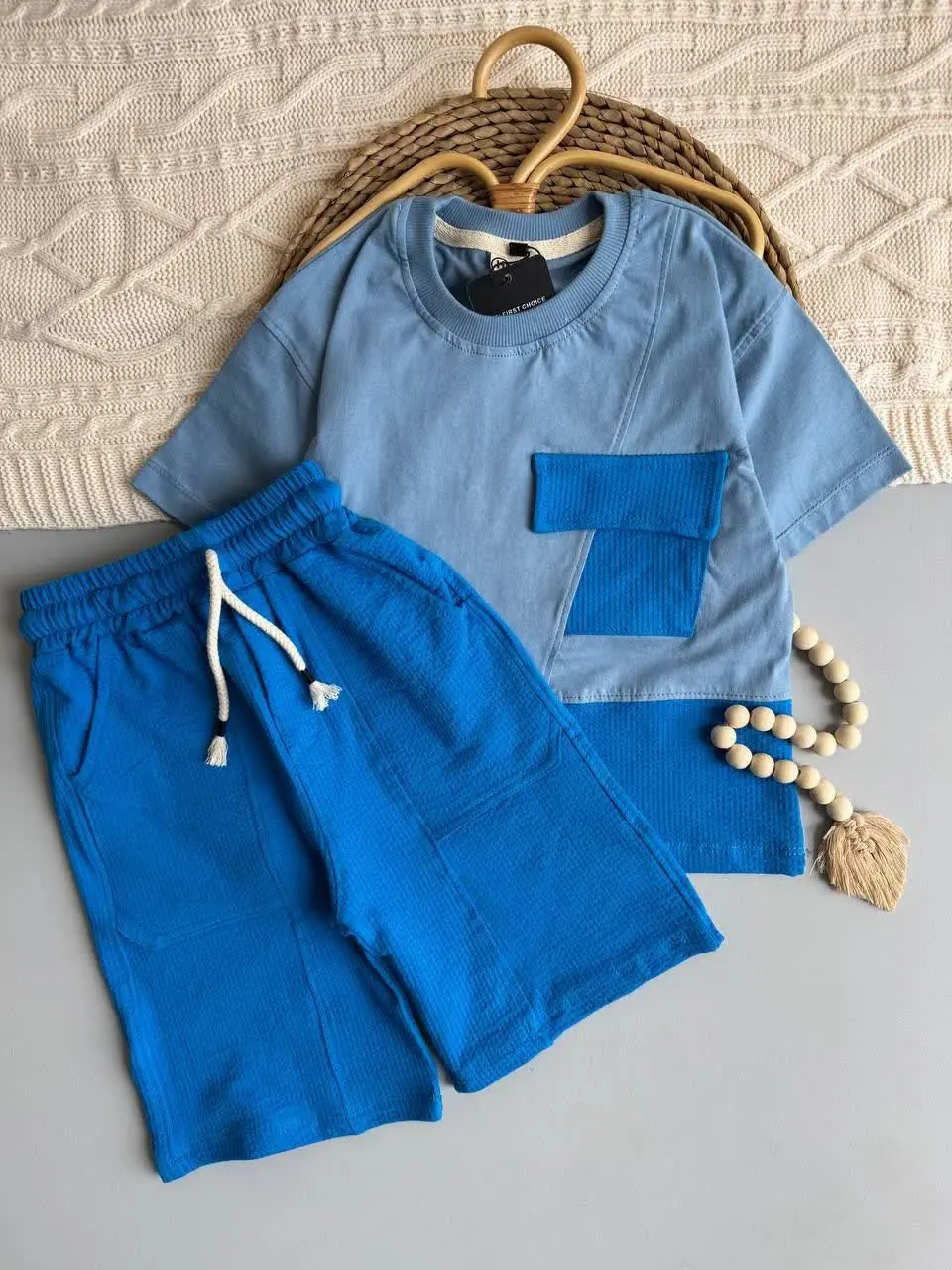 🔮تیشرت شلوارک اسپرت طرح تک جیب🔮
