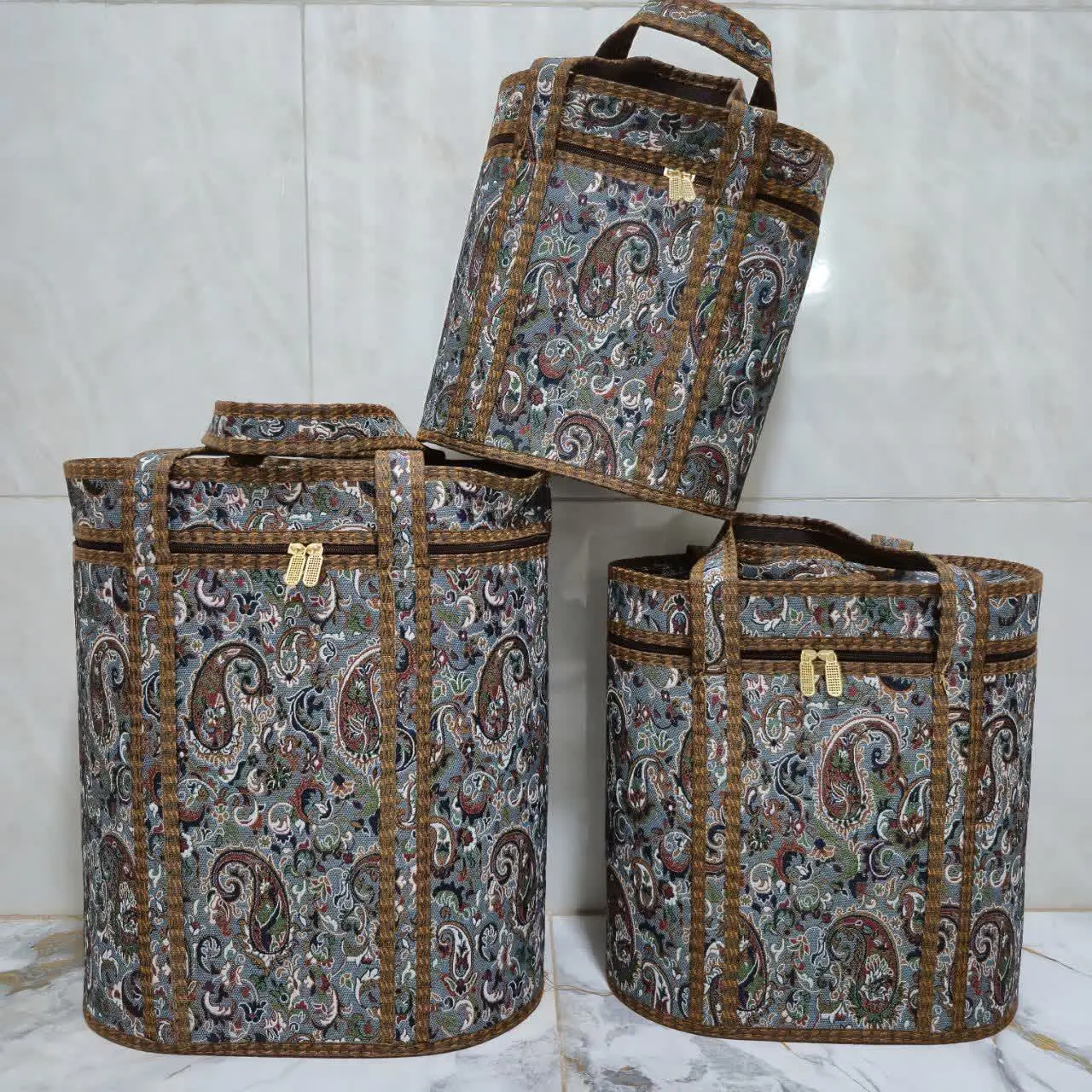 ⚜ست ۱۷پارچه ترمه هفت رنگ طرح خجسته ⚜
