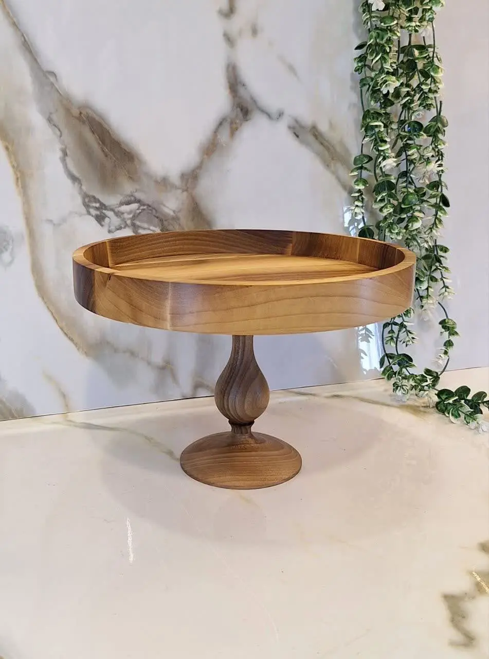 شیرینی خوری پایه دار گردو 
