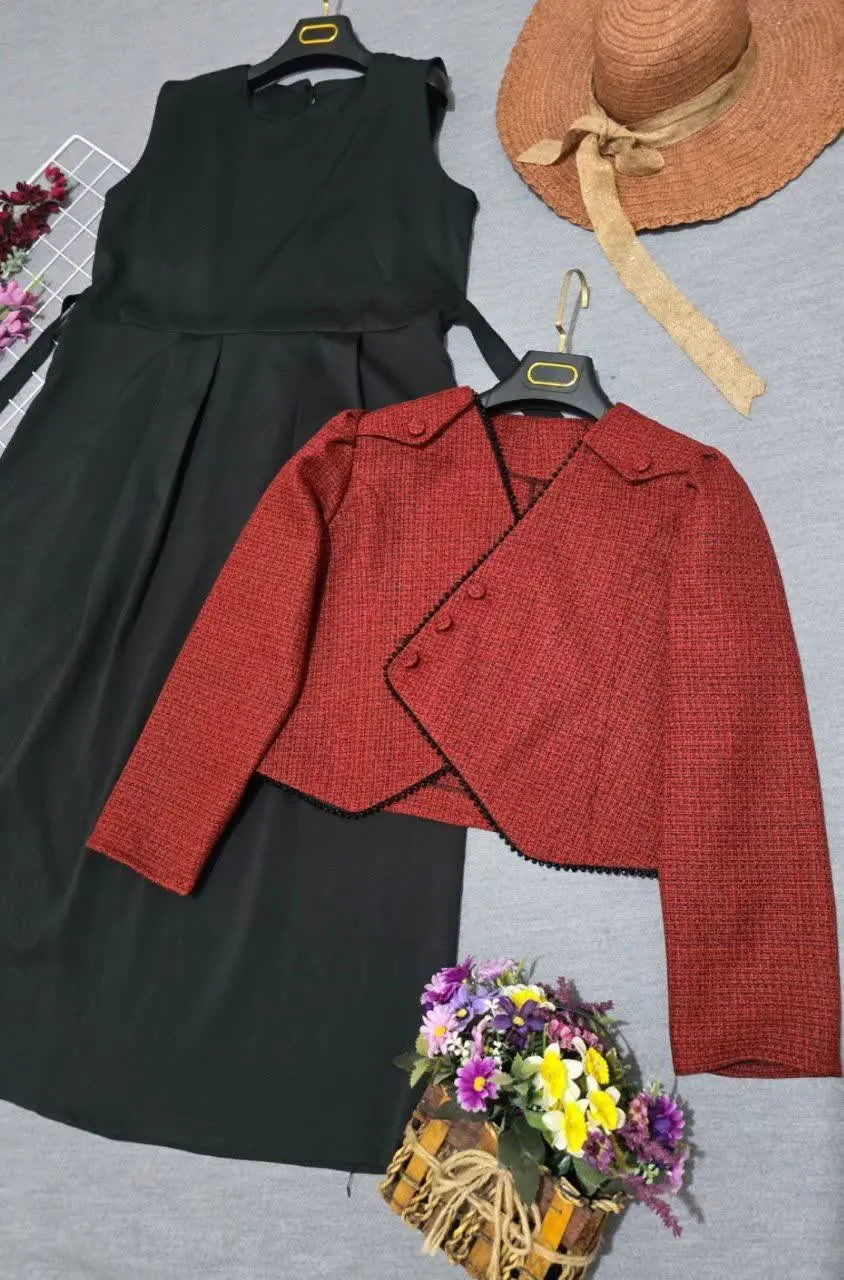 👚نام: ست کت و سارافون یلدایی انار💥💫
