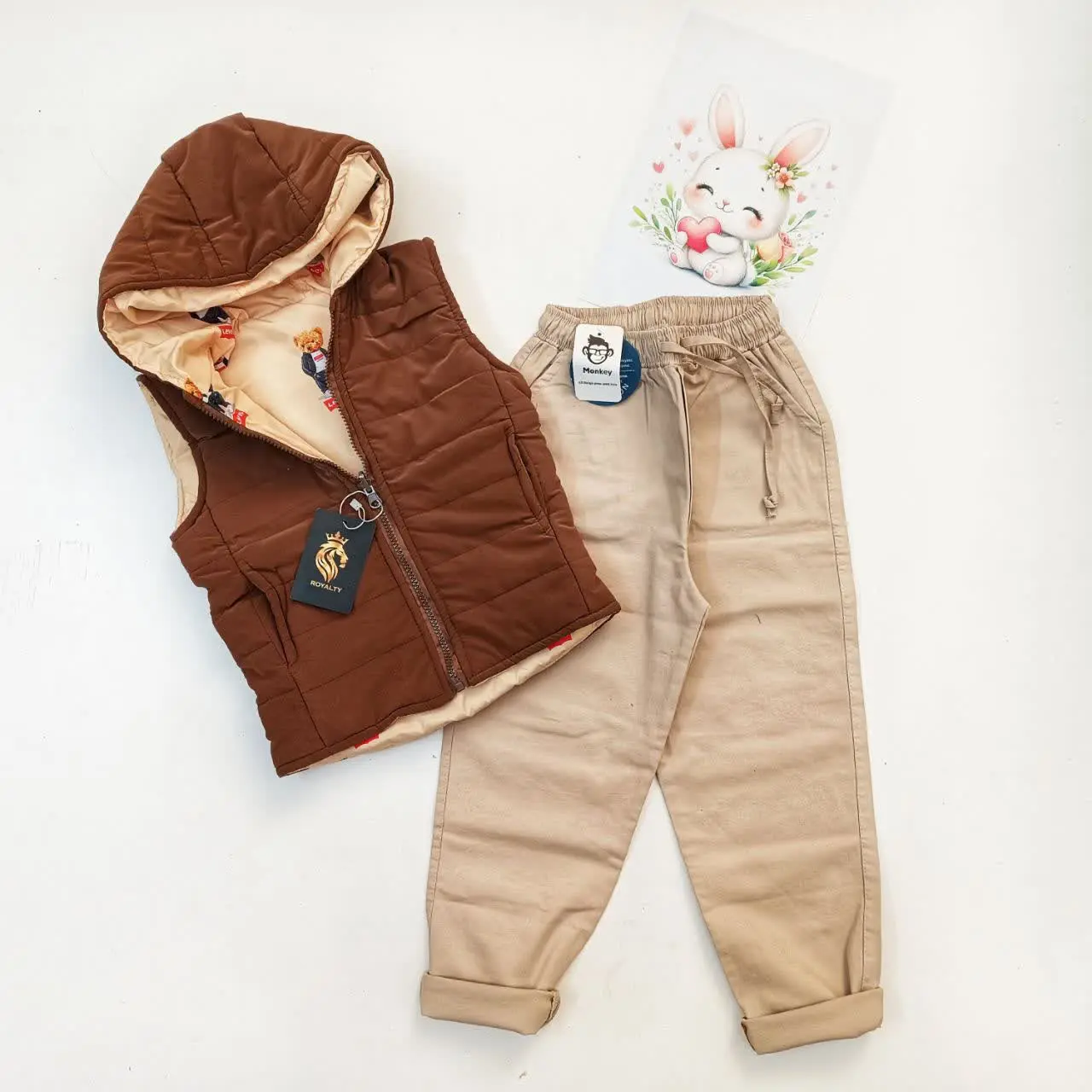 شلوار کتان کرم
