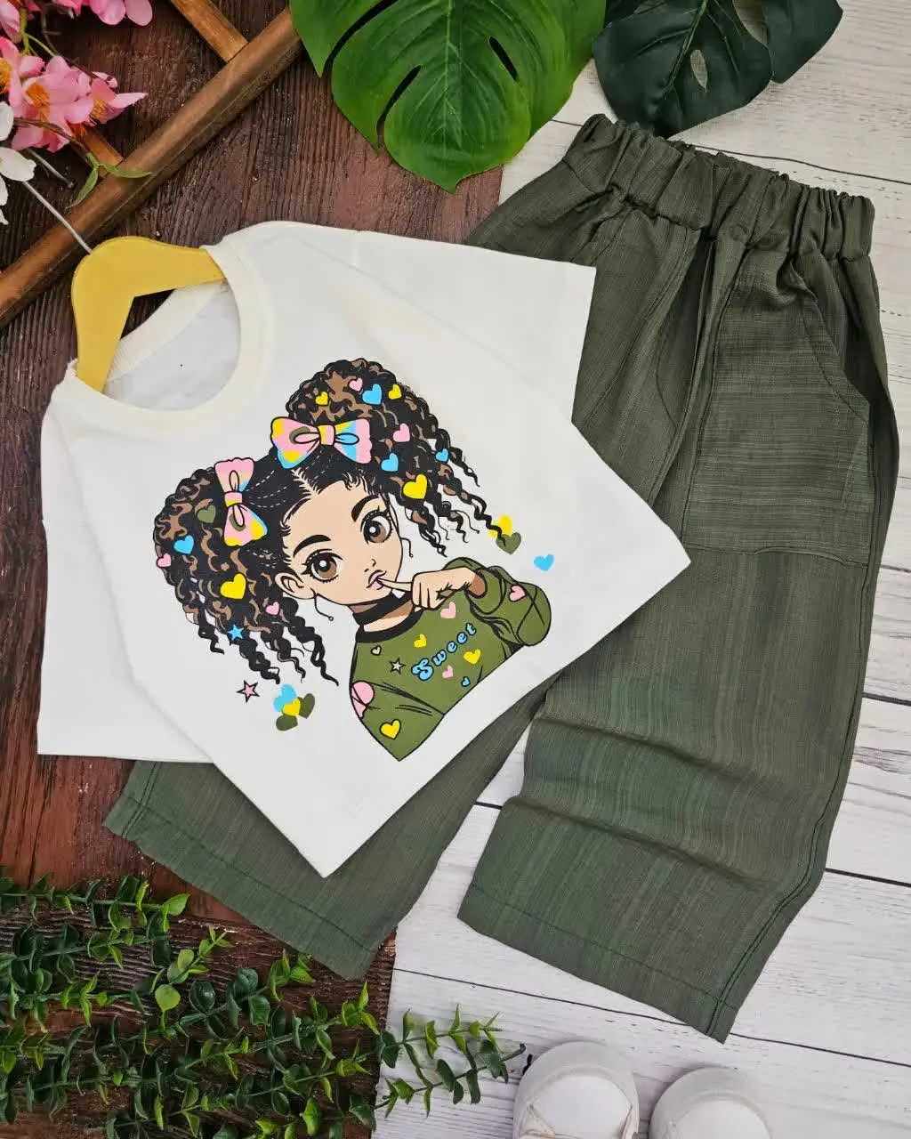 کراپ و شلوار دخترانه
