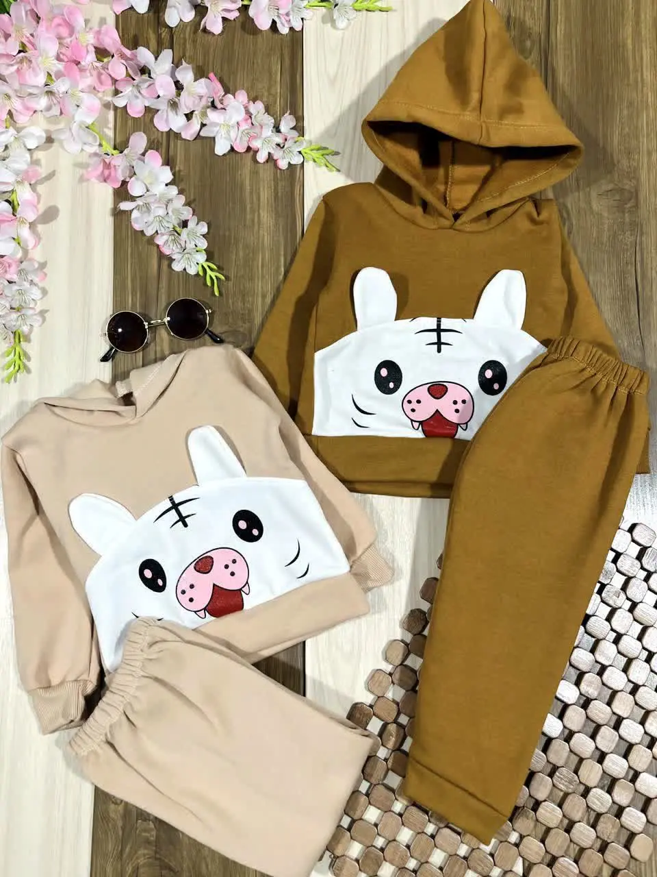 🐻‍❄️ هودی شلوار خرس سفید🐻‍❄️