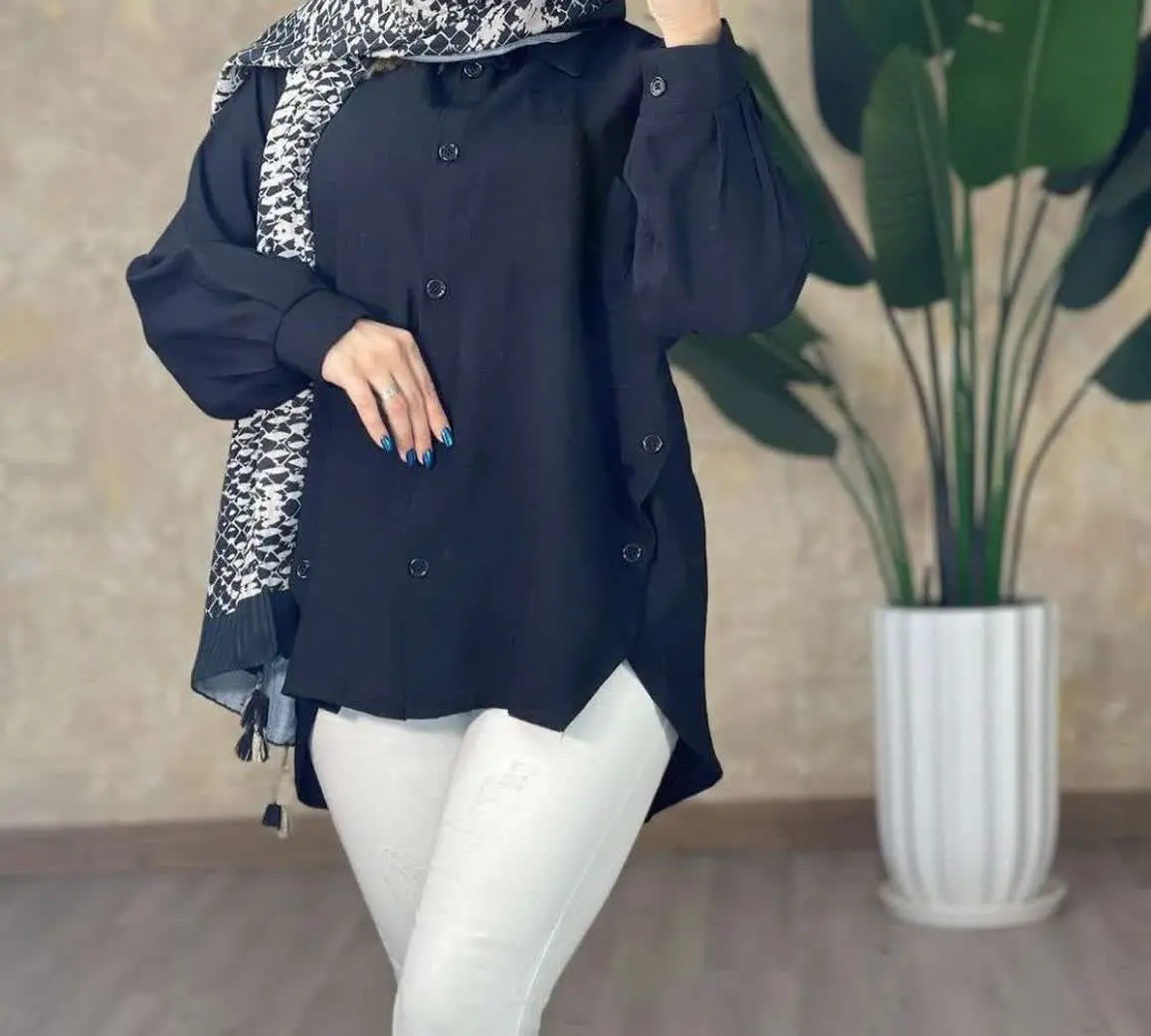 نام: شومیز مانتویی بغل دکمه
