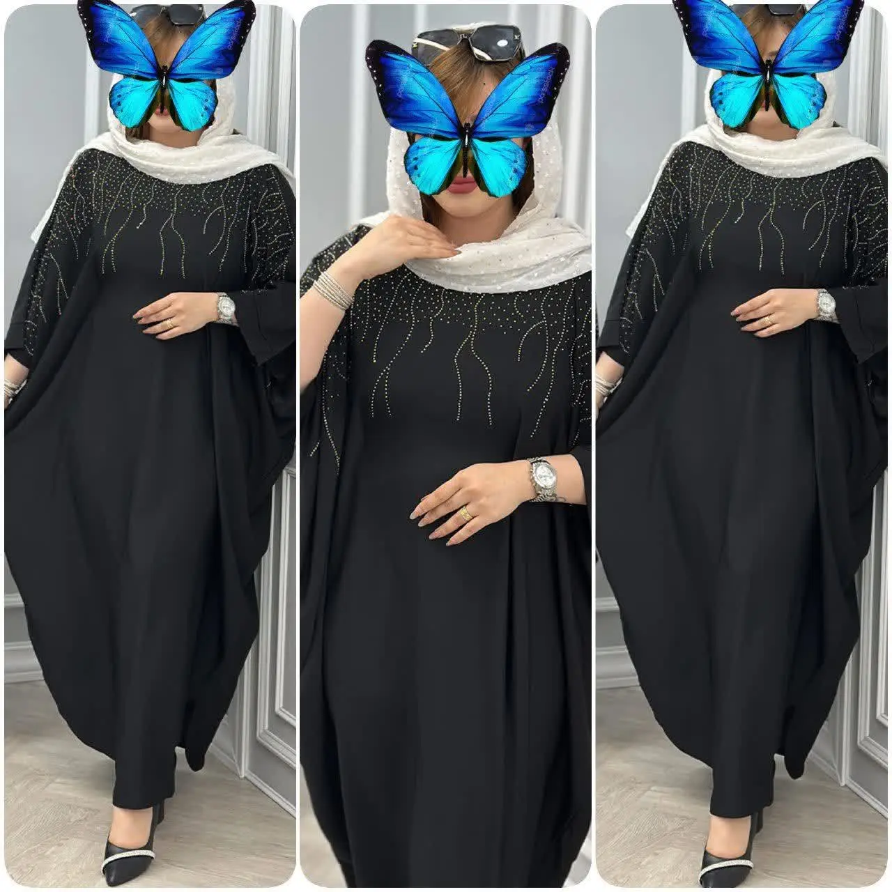 نام: عبایی عیدانه پرطرفدارنگین آبشاری
