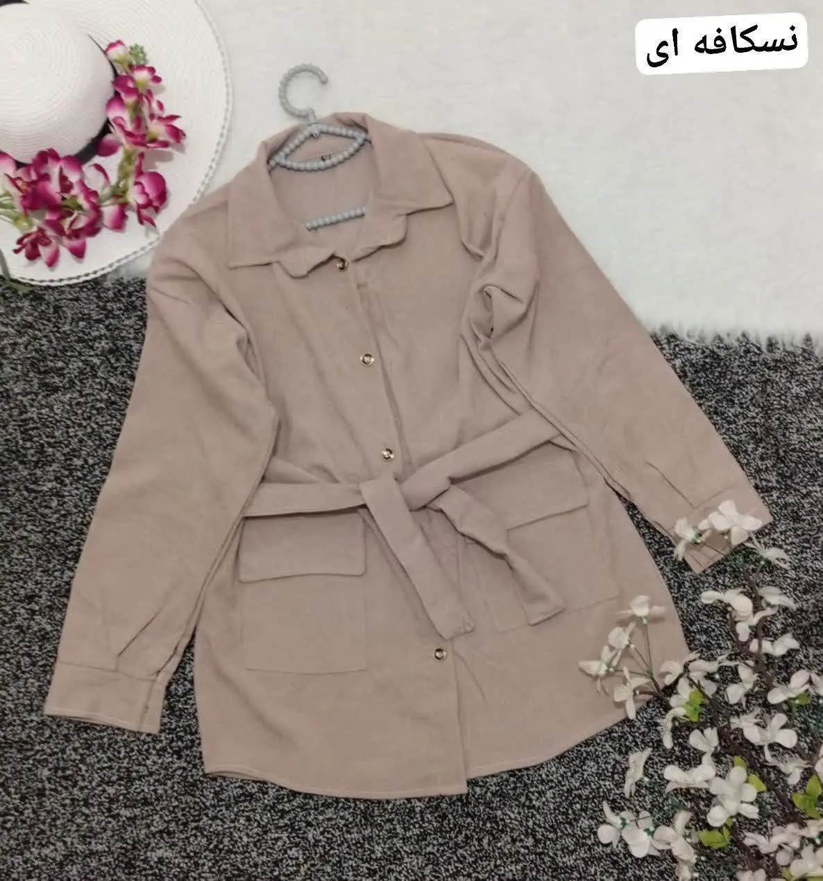 نام: مانتو مخمل دو جیب
