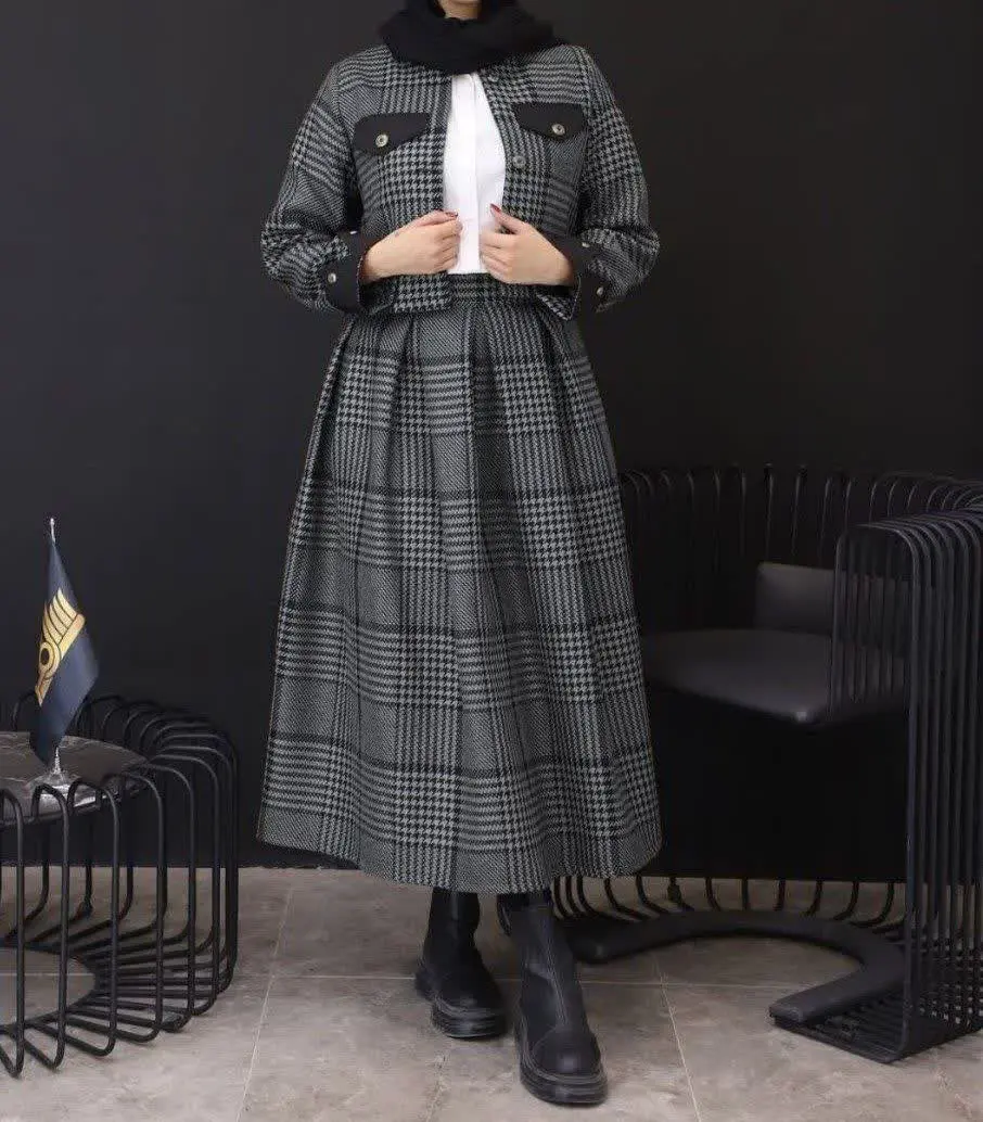 👚 نام: کت دامن پیچازی ✔️
