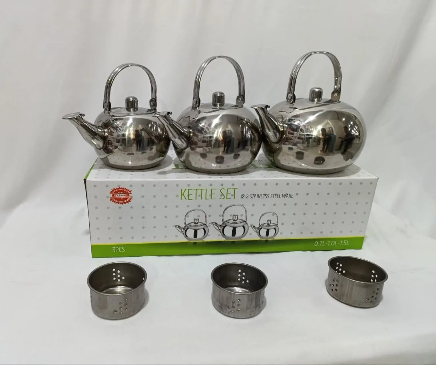 کتری استیل سه تکه برند گراشی
