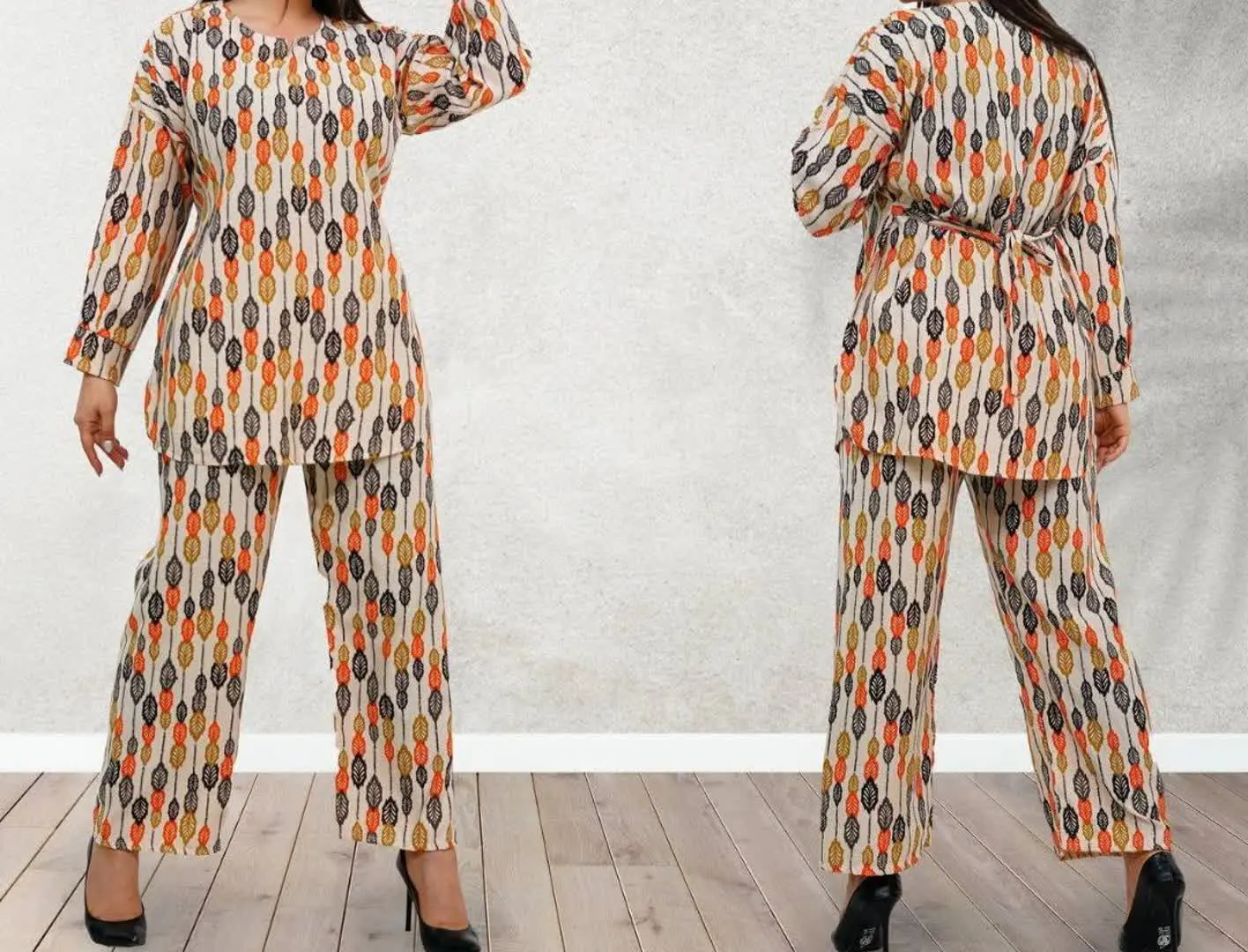 ست شومیز شلوار نخ کنفی
