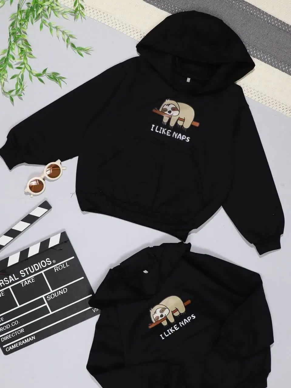 👫هودی دورس پسرانه مشکی تک ک...