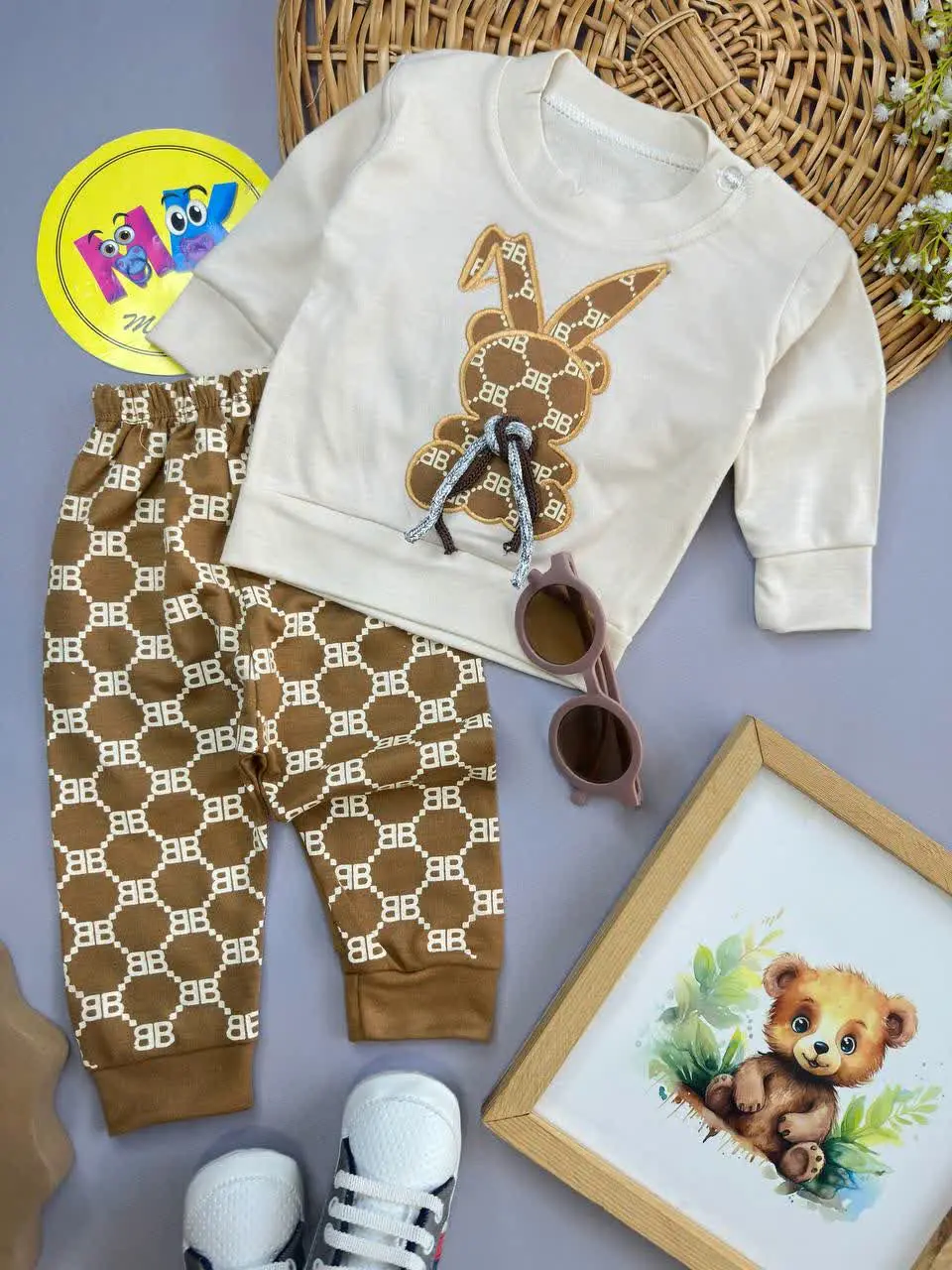 بلوز شلوار طرح خرگوش و B نو...