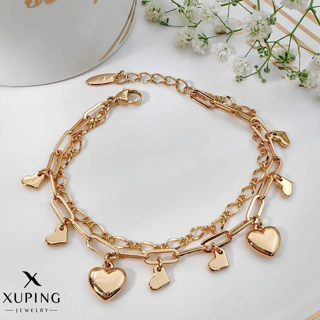 دستبند قلبی دولاین ژوپینگ ک...