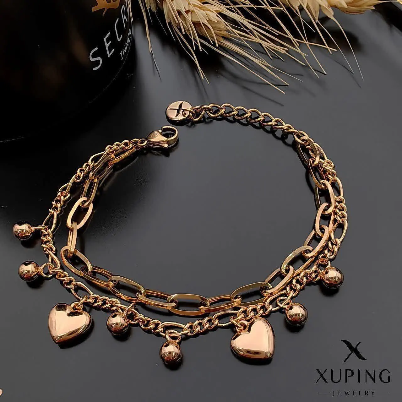 دستبند دولاین قلبی ژوپینگ ک...