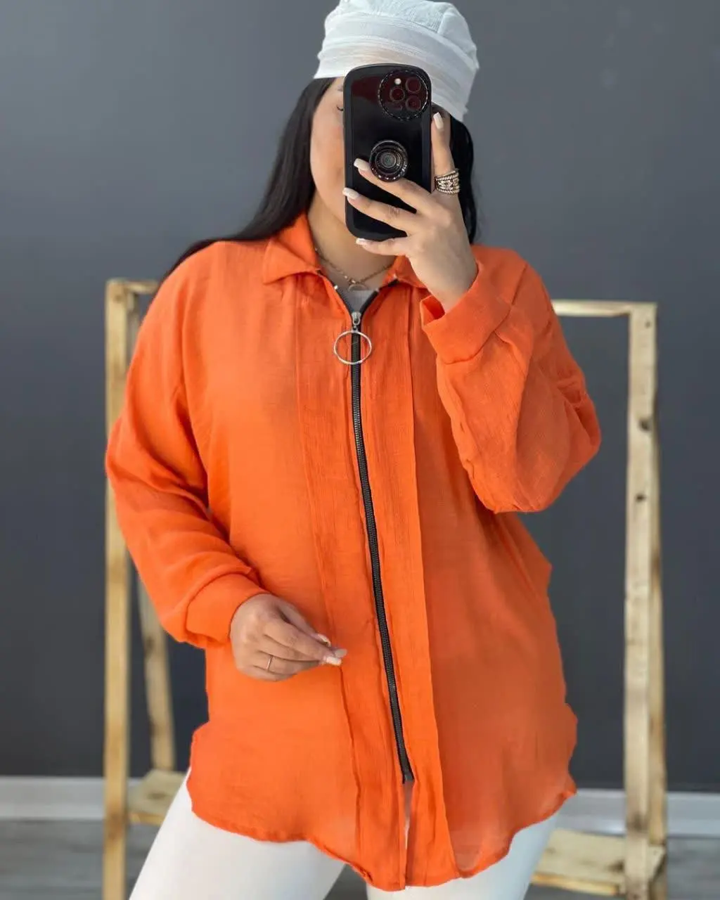 نام: شومیز وال اسلپ زیپ حلقه ایی 🌱
