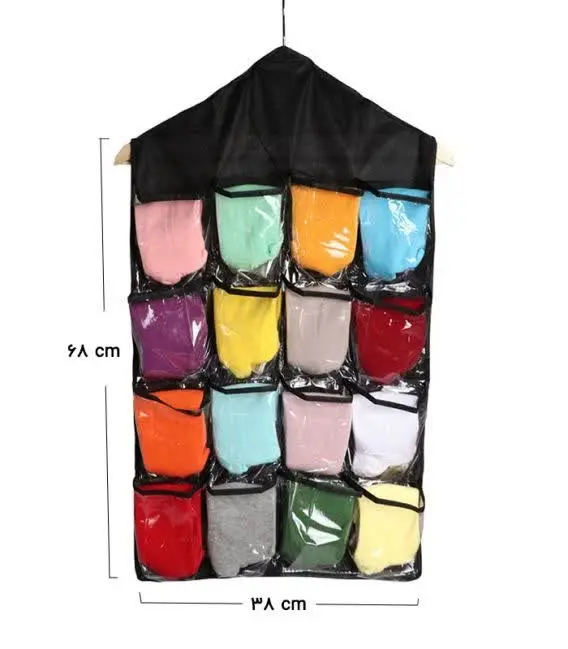 آویز نظم دهنده جوراب و لباس زیر ۱۶ خانه 
