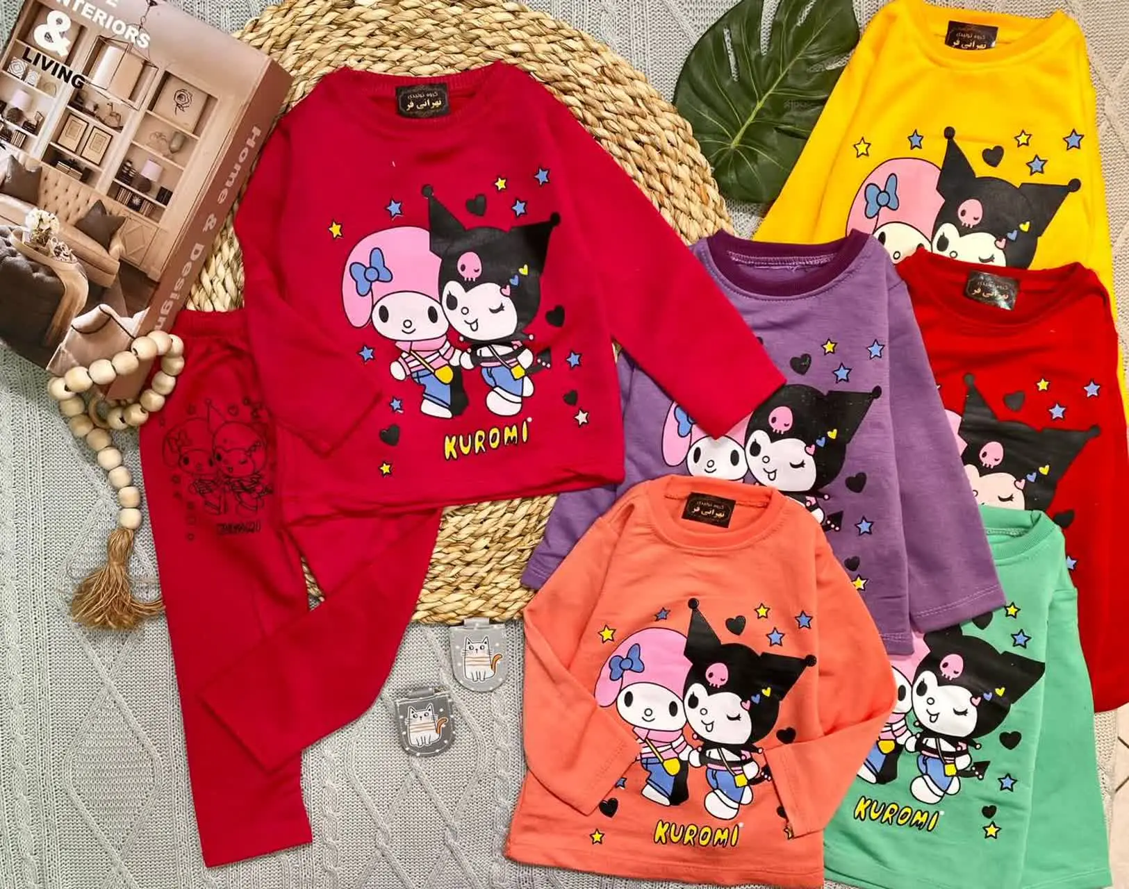 🧶 بلوز شلوار 🎀🎀🎀رنگی دختر 
