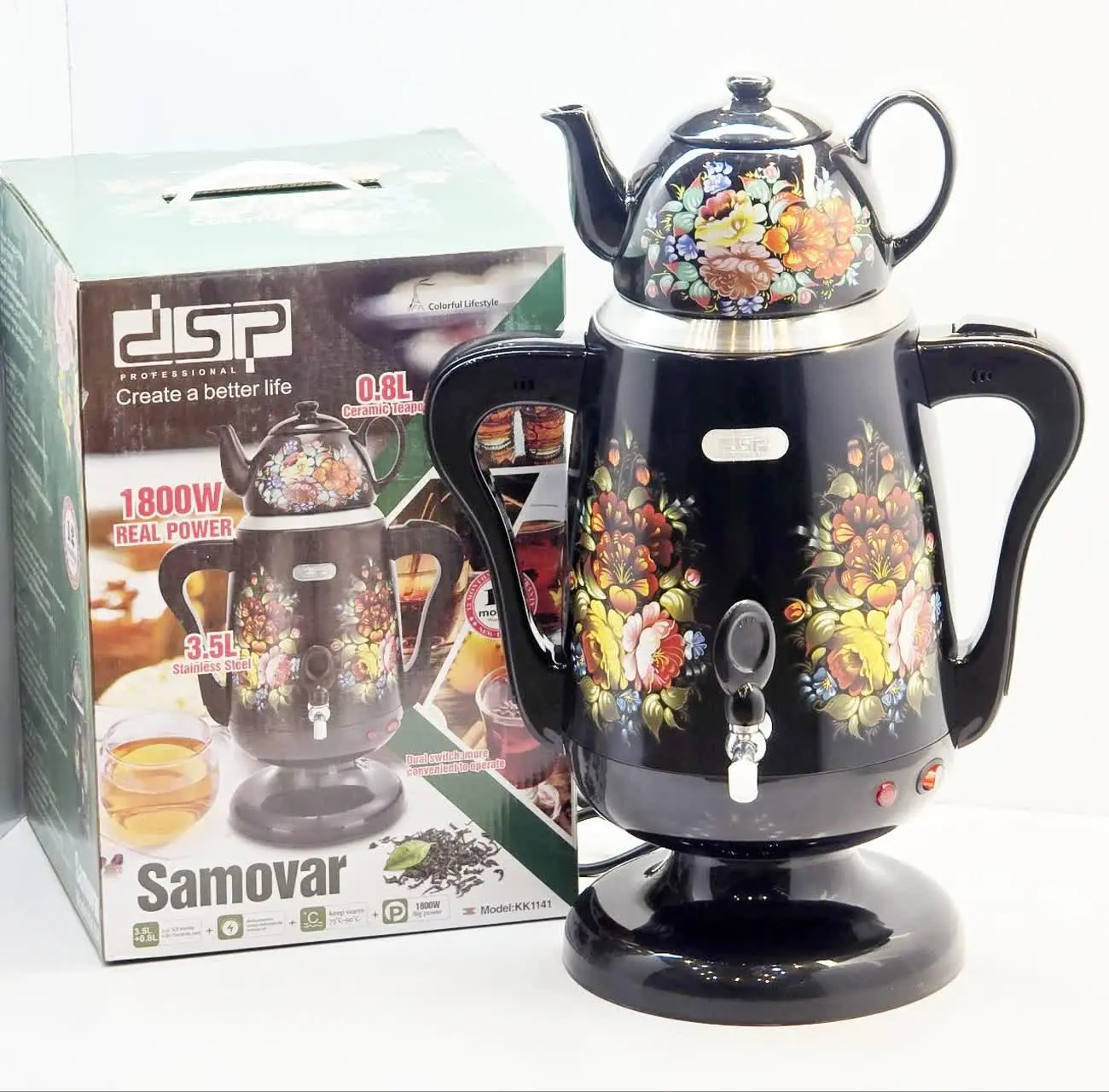 سماور برقی استیل DSP🍓