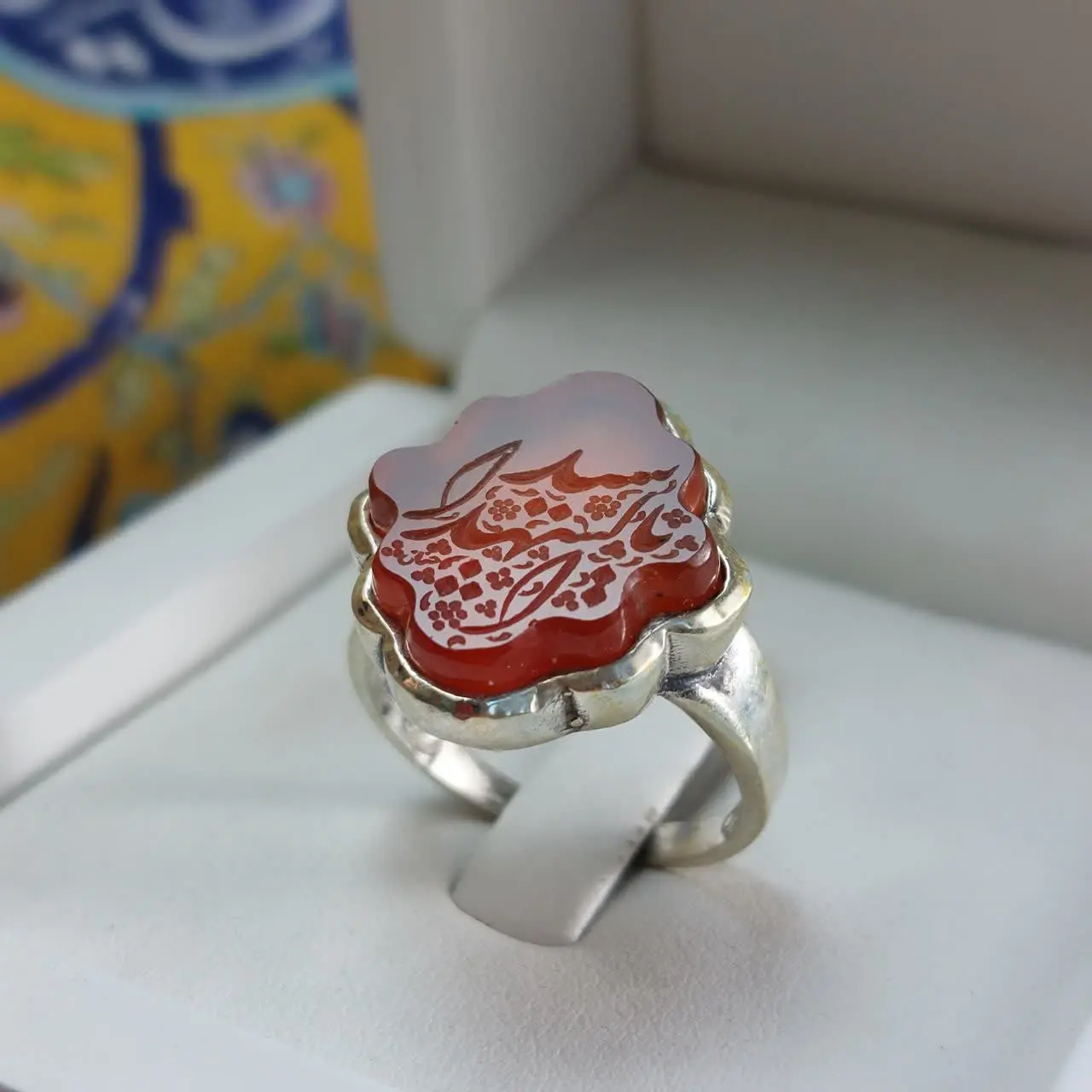 ✅انگشتر مردانه/زنانه #عقیق_سرخ❤
