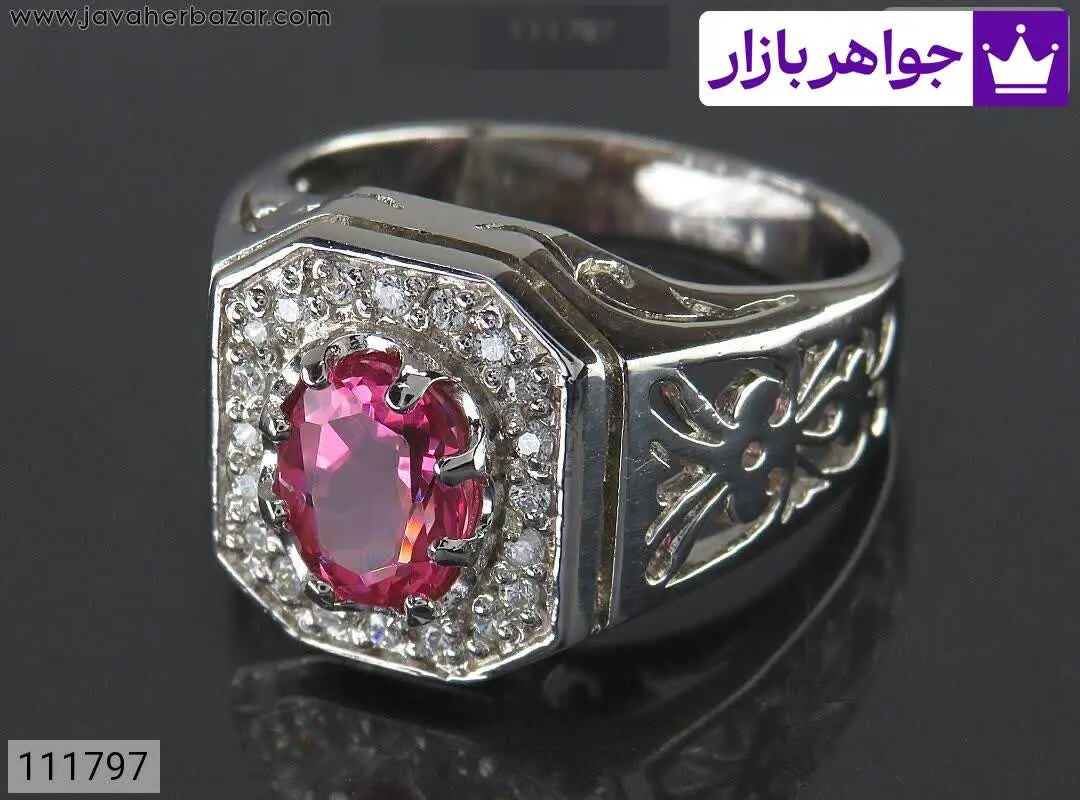 انگشتر نقره پودر سنگ توپاز...