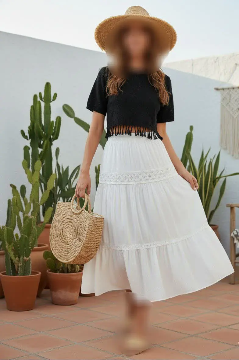 دامن جدید، وارداتی، خامه دوزی