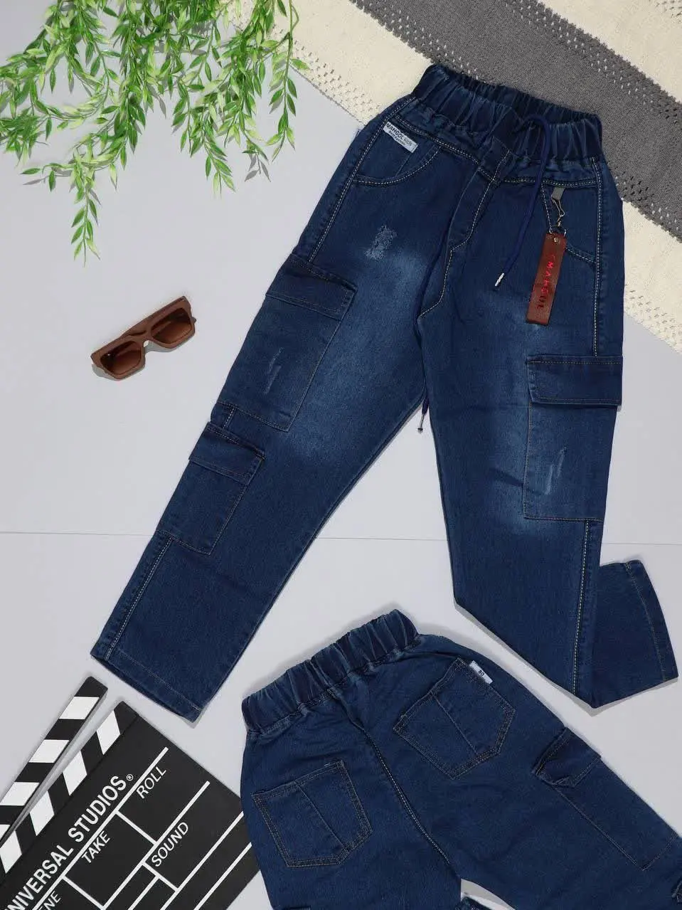 👫شلوار جین آبی بگ ۵ جیب👫
